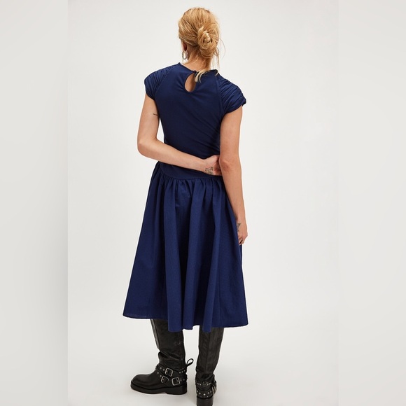 Free People Afternoon Elegance Flowy Midi Dress size small NWT - Picture 3 of 14